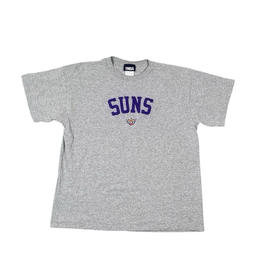 Phoenix Suns NBA Tag T-Shirt USA Felt Lettering Center Chest Embroidery  L